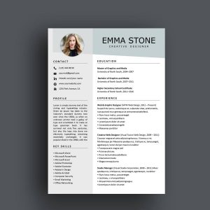 Resume Template for Ms Word and pages